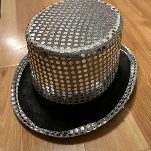 Silver Sequin Top Hats  Great for any event, table accent or centerpiece! Used